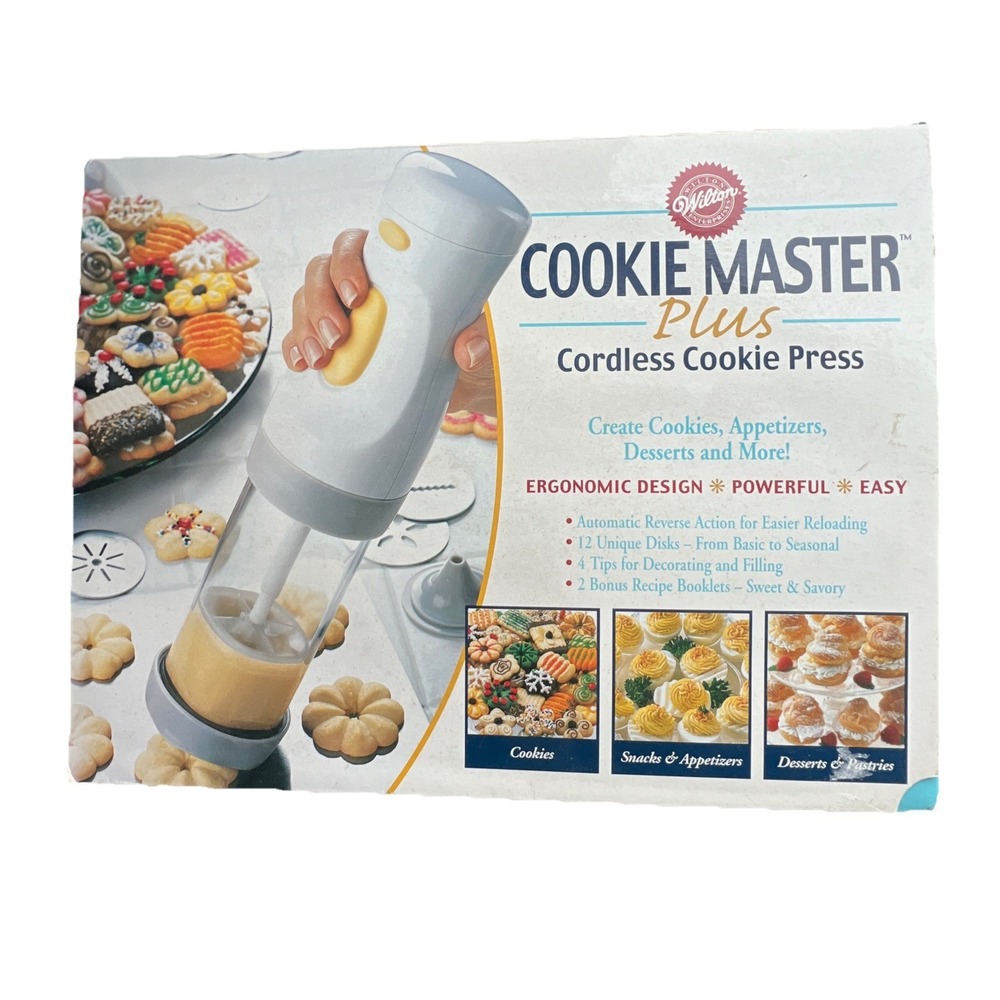 Vintage Wilton Cordless Cookie Master Plus Spritz Press Pastries Desserts New